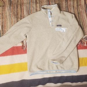 Patagonia Synchilla - Oatmeal with Tropical Pattern Trim